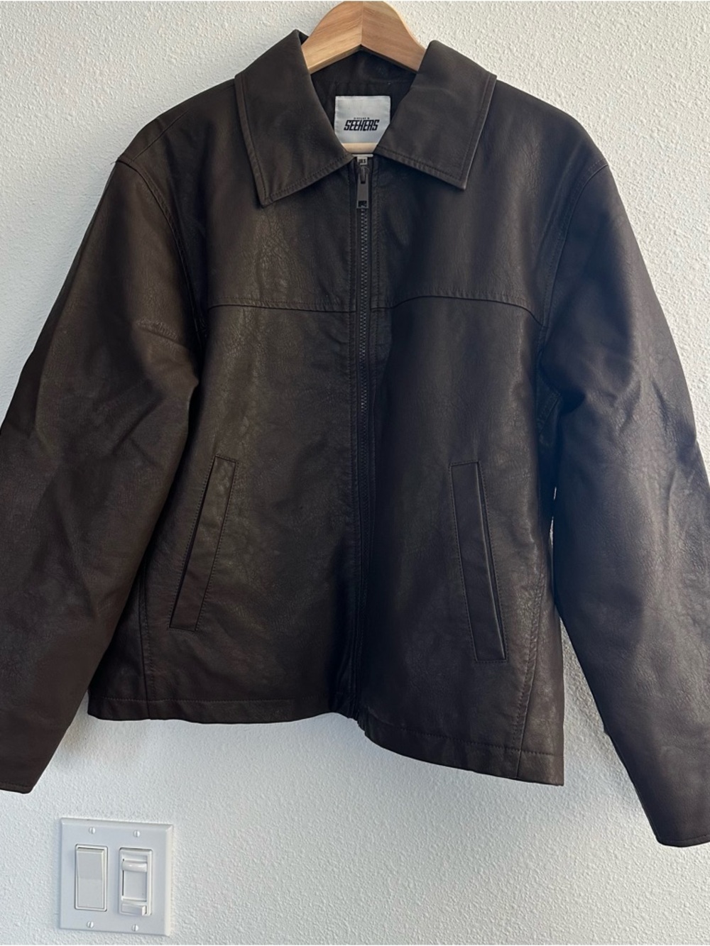 Sisters and Seekerd Dark Brown Leather Zip-Front Jacket